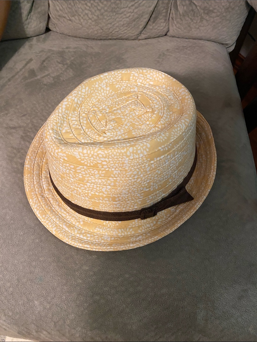 Icing Floral Fedora with Brown Band